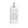 Memphis Tennessee USA MEM Luggage Tag Charm Silver