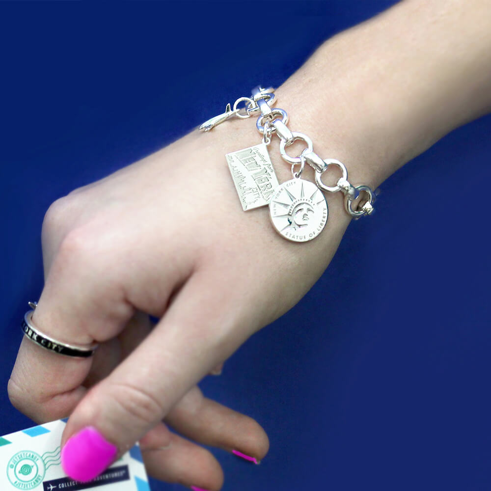 New York City Postcard Charm | Custom Sterling Silver | NYC Charm
