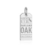 Silver Oakland, California OAK Luggage Tag Charm - JET SET CANDY  (2419534594106)