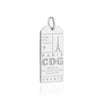 Silver France Charm, CDG Paris Luggage Tag - JET SET CANDY (7781392613624)