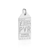 Puerto Vallarta Mexico PVR Luggage Tag Charm Silver