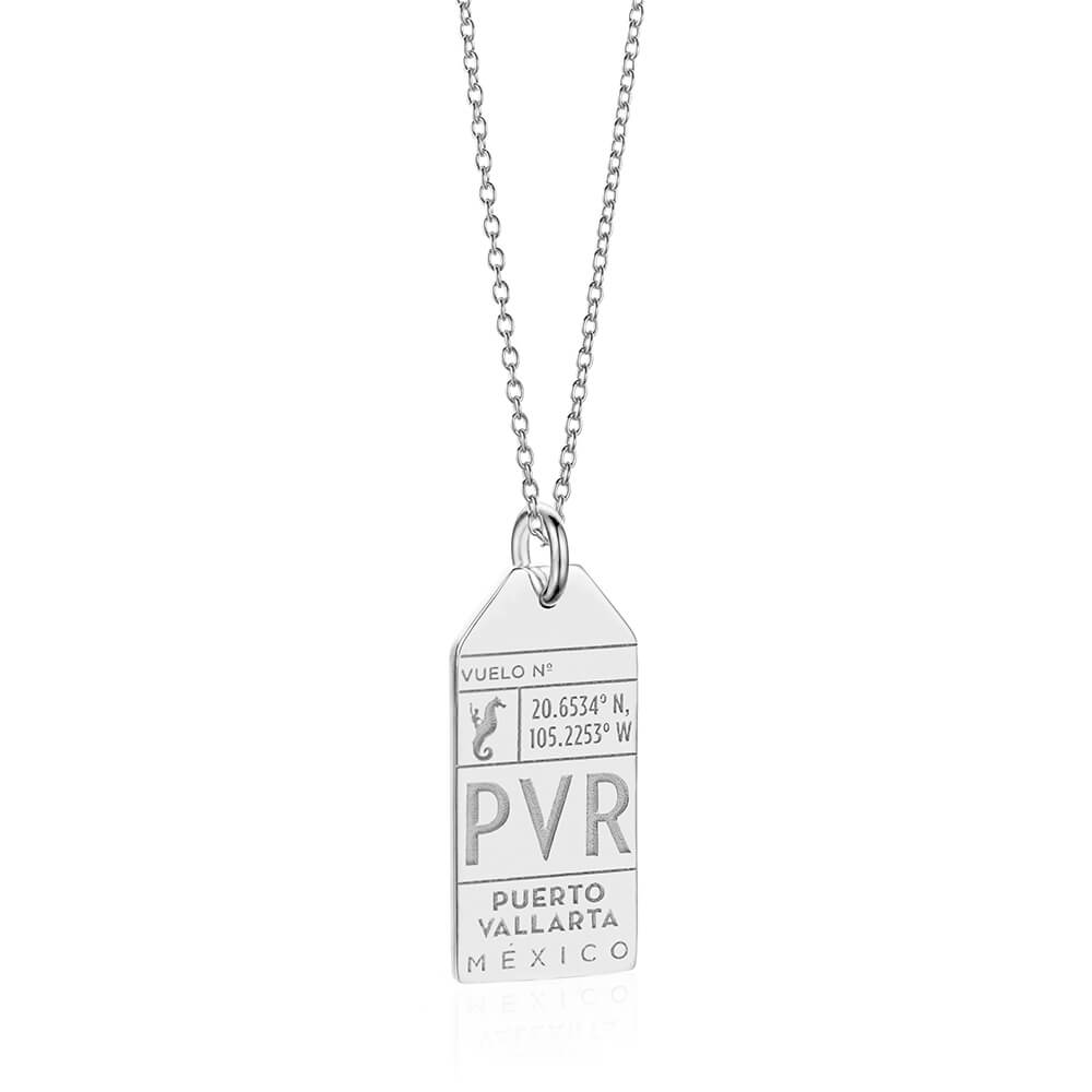 Silver Puerto Vallarta, Mexico PVR Luggage Tag charm (6606065860792)