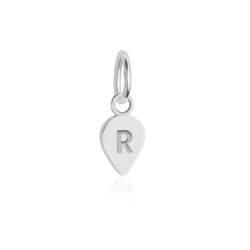 Alphabet Silver Charm, R