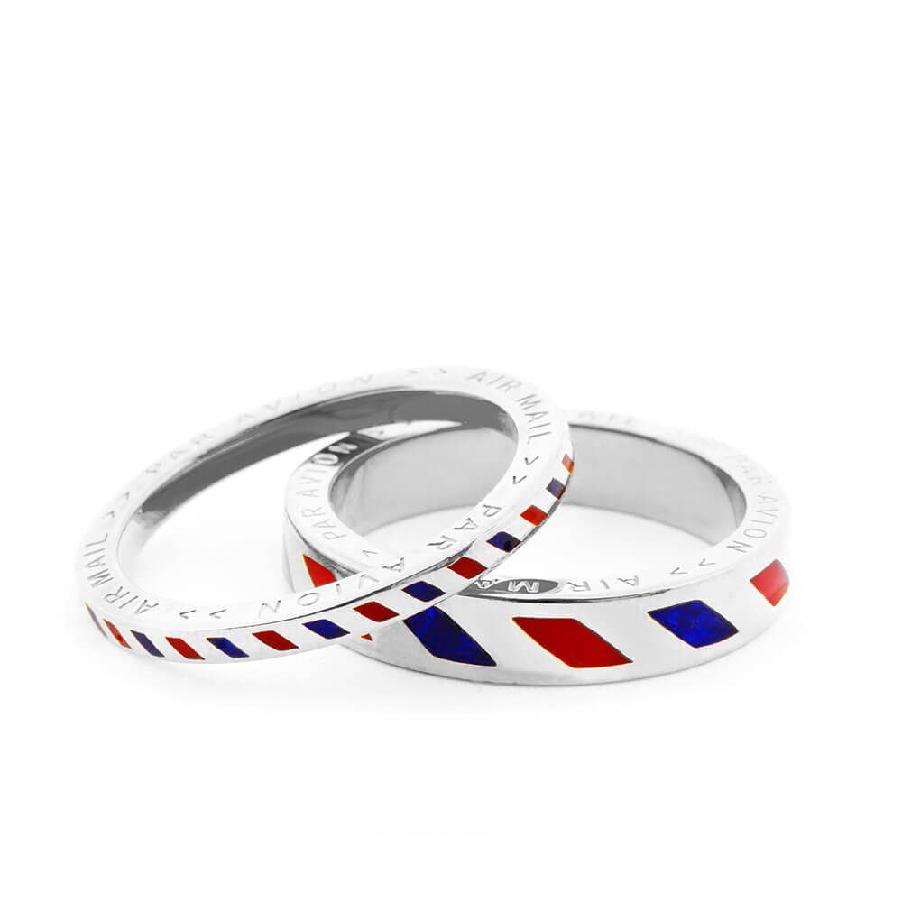 Silver Air Mail Ring, Standard - JET SET CANDY (7726314324216)