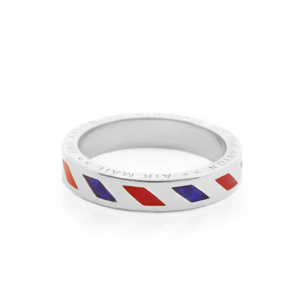 Silver Air Mail Ring, Standard - JET SET CANDY (7726314324216)