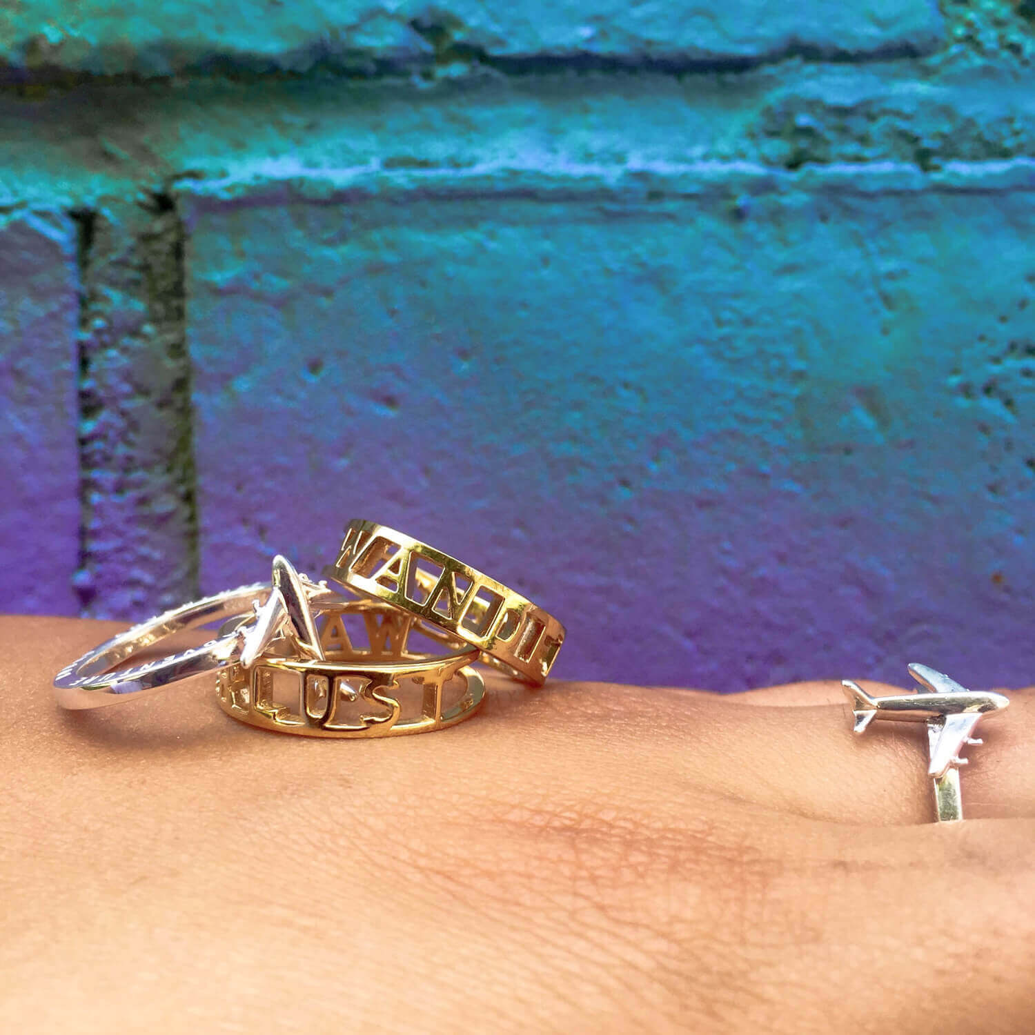 Gold Cutout Travel Ring, Wanderlust - JET SET CANDY  (1977344163898)