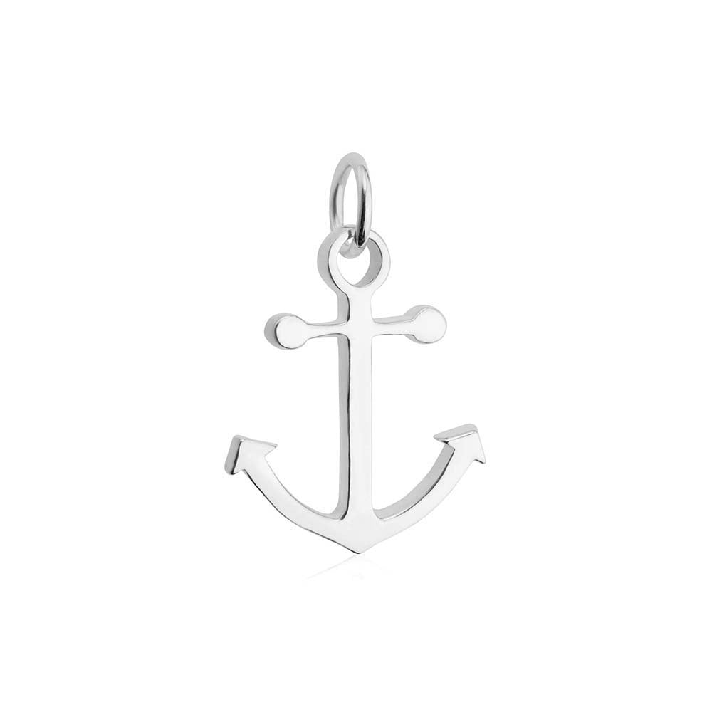 Sterling Silver Anchor Charm - JET SET CANDY  (1720177360954)