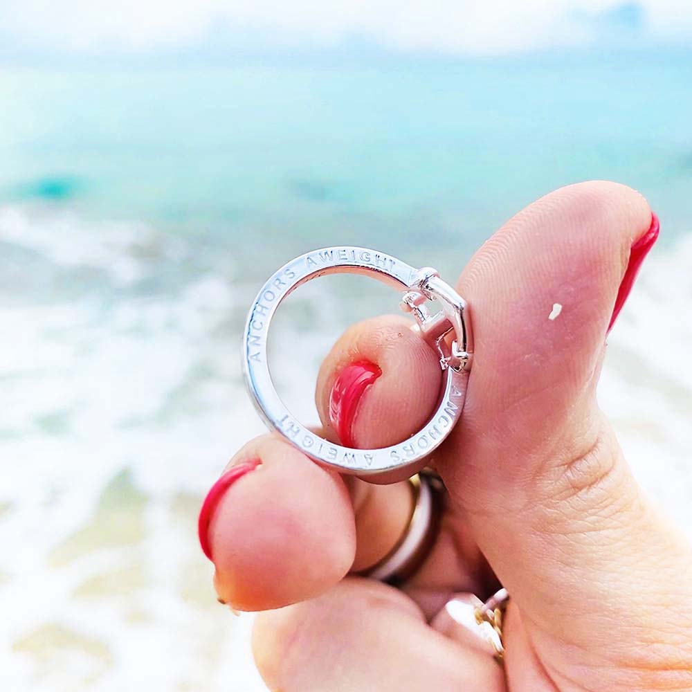 Silver Anchor Ring - JET SET CANDY (2391819452474)
