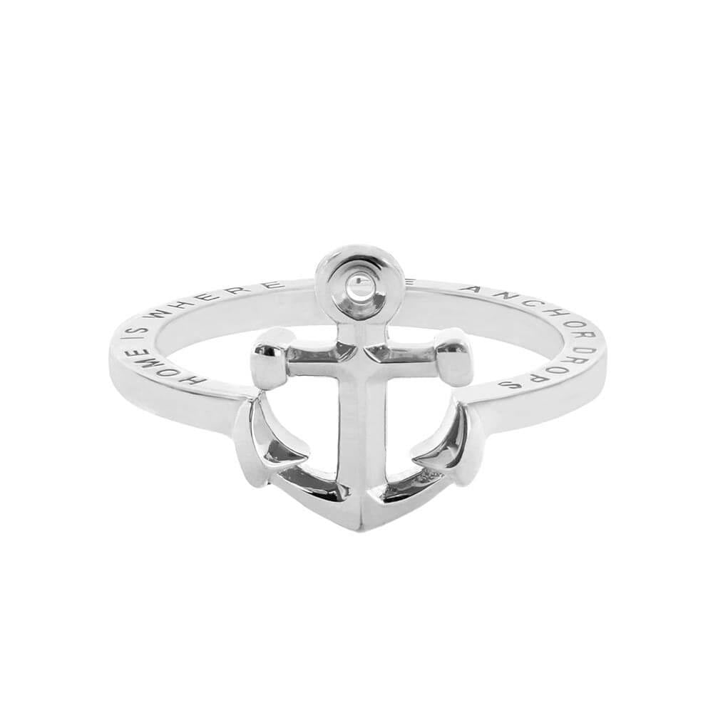 Sterling Silver Anchor Ring - JET SET CANDY  (2391819452474)