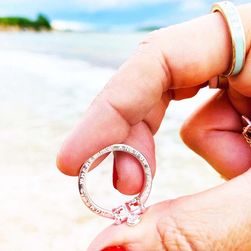 Silver Anchor Ring - JET SET CANDY (2391819452474)