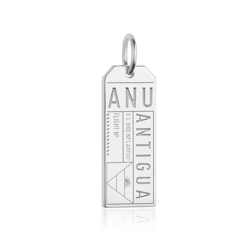 Silver Caribbean Charm, ANU Antigua Luggage Tag - JET SET CANDY  (2296459395130)