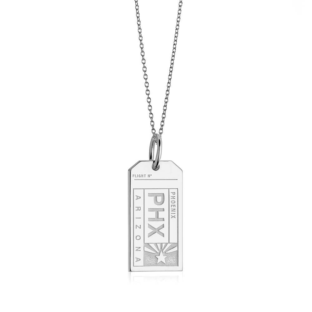 Phoenix Arizona USA PHX Luggage Tag Charm Silver – JET SET CANDY