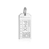 Phoenix Arizona USA PHX Luggage Tag Charm Silver