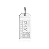 Silver USA Charm, PHX Phoenix Luggage Tag (SHIPS JUNE) - JET SET CANDY  (1720181489722)