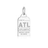 Atlanta Georgia USA ATL Luggage Tag Charm Silver