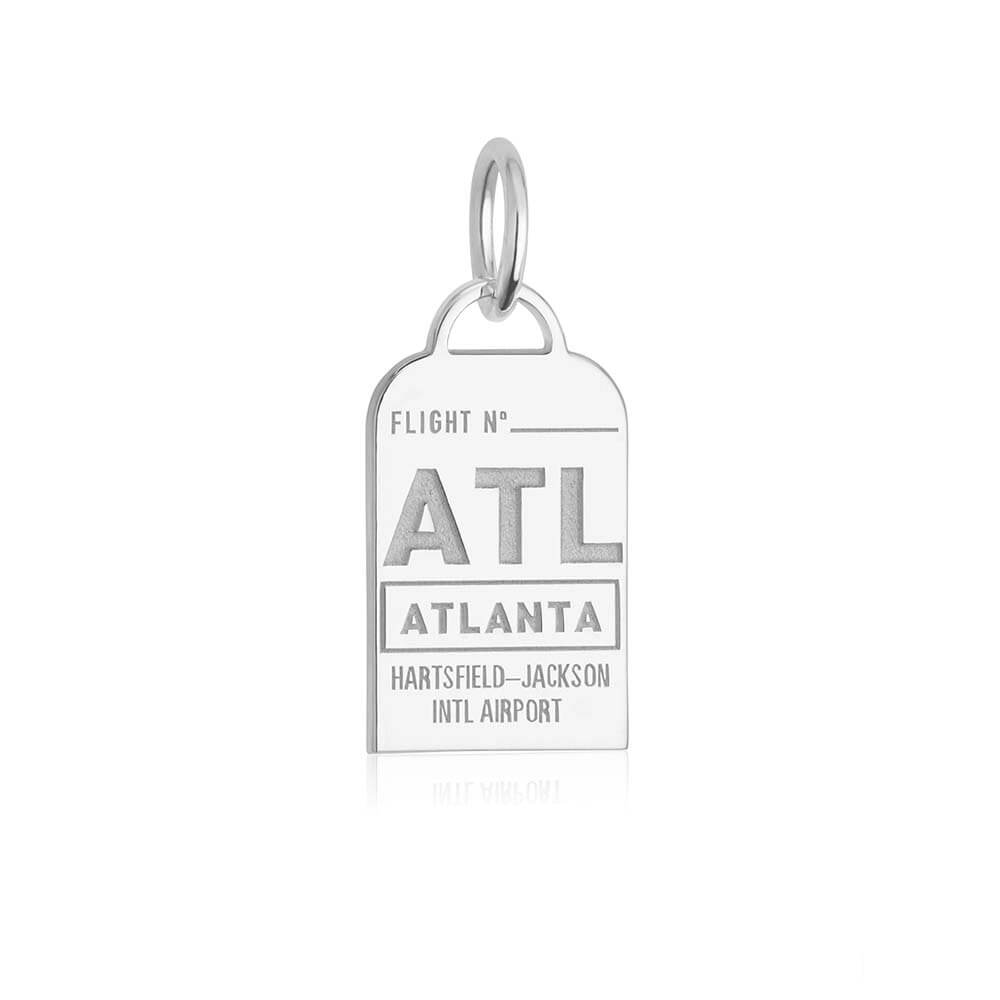 Silver USA Charm, ATL Atlanta, Georgia Luggage Tag - JET SET CANDY  (1720181358650)