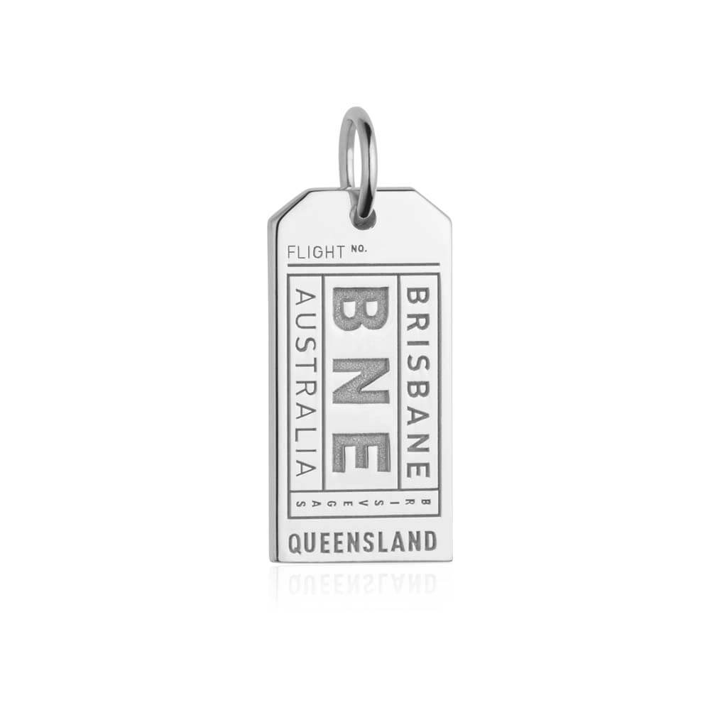 Silver Australia Charm, BNE Brisbane Luggage Tag - JET SET CANDY  (1720184340538)