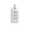 Brisbane Australia BNE Luggage Tag Charm Silver