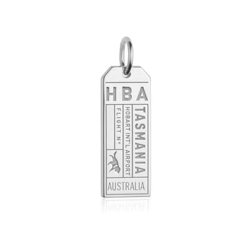 Silver Australia Charm, HBA Tasmania Luggage Tag