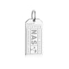 Nassau Bahamas NAS Luggage Tag Charm Silver