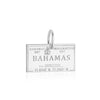 Bahamas Passport Stamp Charm Silver