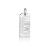 Sterling Silver Charm, BWI Baltimore Luggage Tag - JET SET CANDY  (2036749631546)