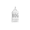 Silver Colombia Charm, BOG Bogota Luggage Tag - JET SET CANDY  (1925213061178)