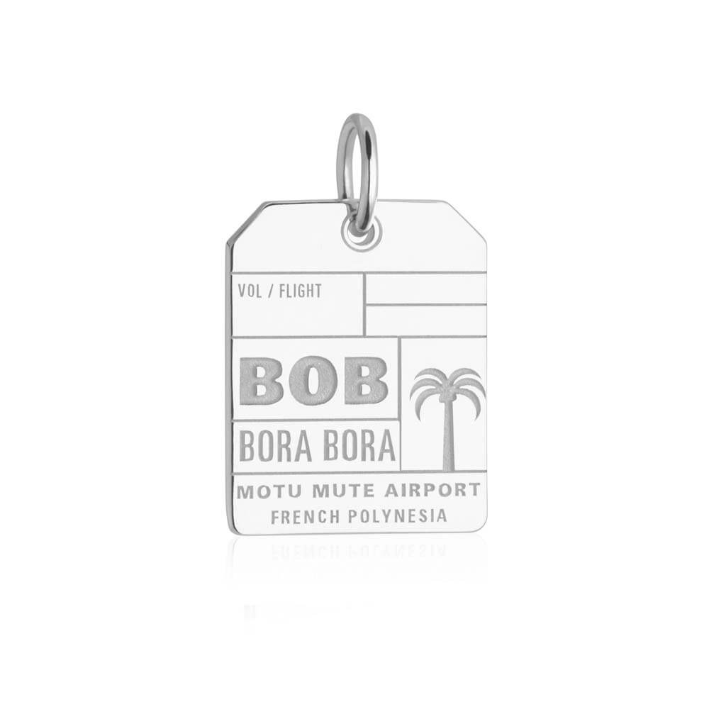 Silver Travel Charm, BOB Bora Bora Luggage Tag - JET SET CANDY  (1720196137018)