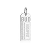 Budapest Hungary BUD Luggage Tag Charm Silver