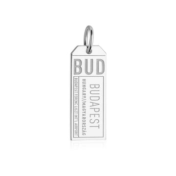 Silver Hungary Charm, BUD Budapest Luggage Tag