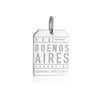 Silver Travel Charm, EZE Buenos Aires Luggage Tag (SHIPS JUNE) - JET SET CANDY  (1720195973178)