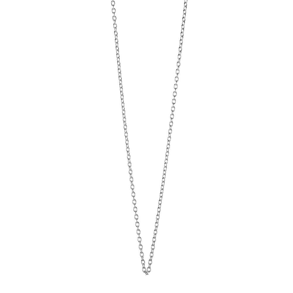 Sterling Silver cable chain is a V shape shown on a white background made by Jet Set Candy