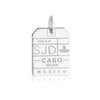 Los Cabos Mexico SJD Luggage Tag Charm Silver