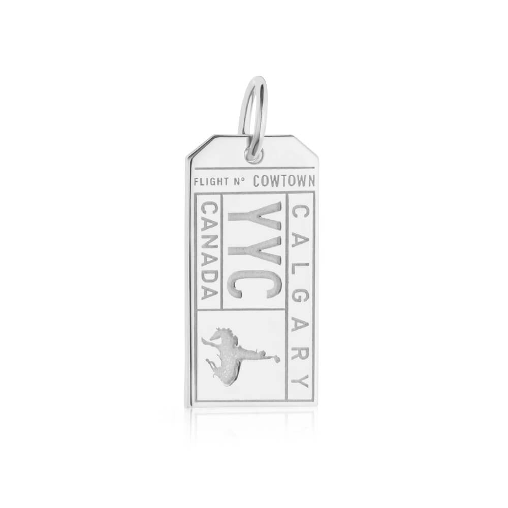 Silver Canada Charm, YYC Calgary Luggage Tag (6748570386616)