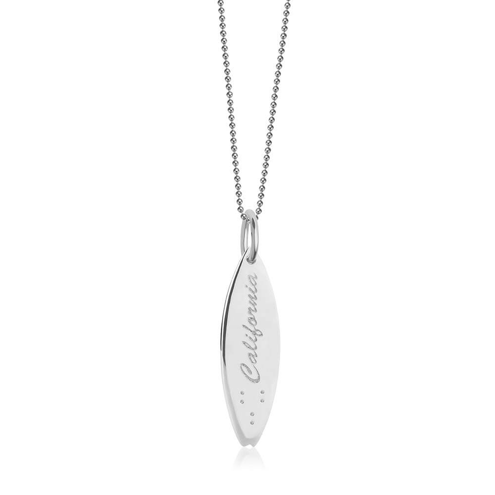 Silver Surfboard Charm, California - JET SET CANDY  (1720174346298)