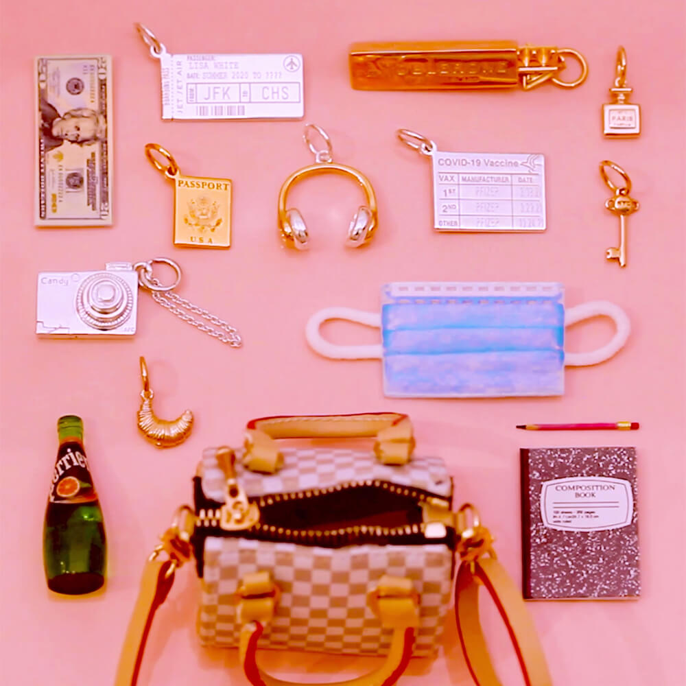 Gold Headphones Charm - JET SET CANDY (6782956273848)