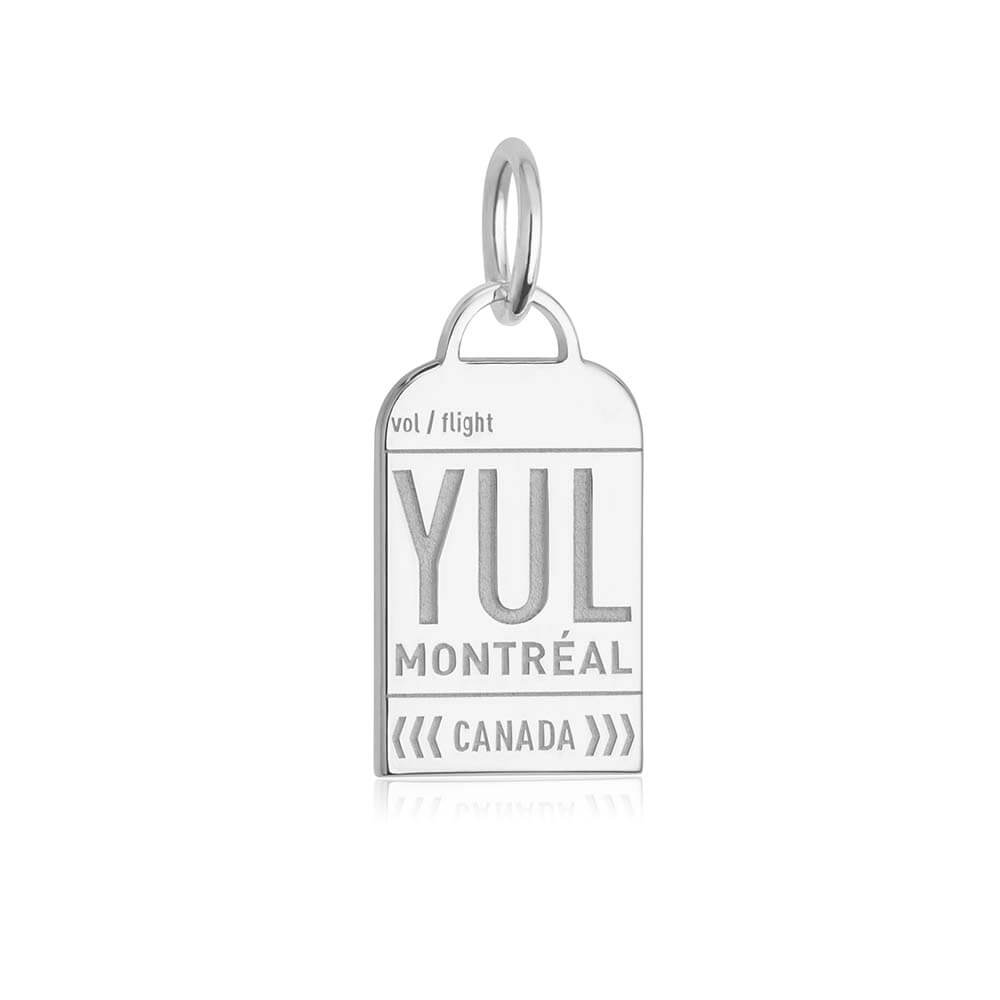 Silver Canada Charm, YUL Montreal Luggage Tag - JET SET CANDY  (1720181948474)