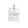 Silver Canada Charm, YQB Quebec City Luggage Tag - JET SET CANDY  (1720182243386)