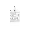 Silver France Charm, CEQ Cannes Luggage Tag - JET SET CANDY  (1720195874874)
