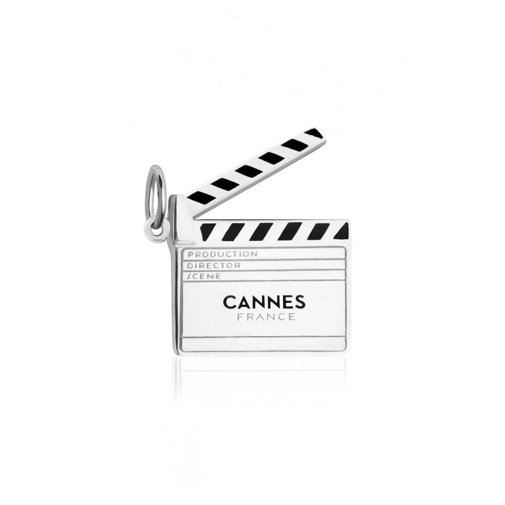 Silver Cannes Clapboard Charm - JET SET CANDY  (2391833509946)