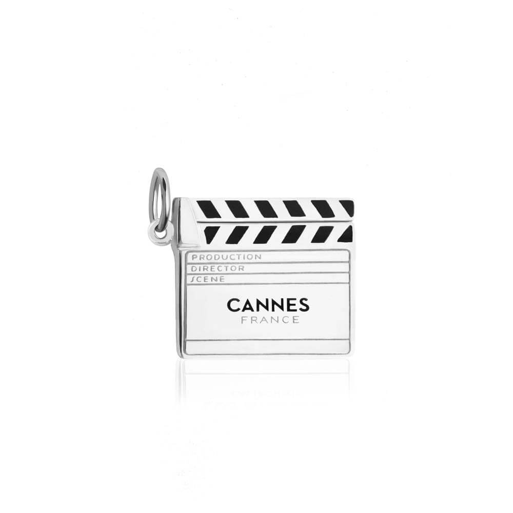 Silver Cannes Clapboard Charm - JET SET CANDY  (2391833509946)