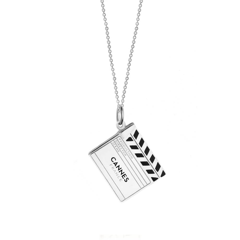Silver Cannes Clapboard Charm - JET SET CANDY  (2391833509946)