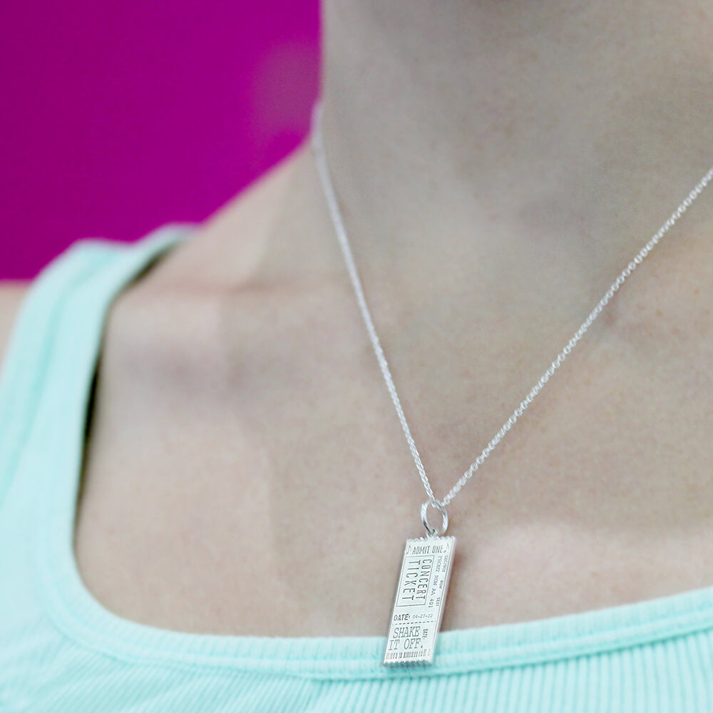 Concert Ticket Charm, Silver - JET SET CANDY (7847864697080)