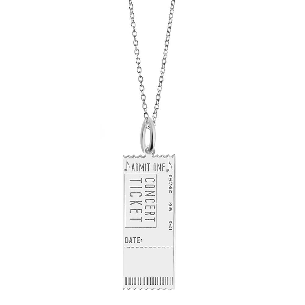 Concert Ticket Charm, Silver - JET SET CANDY (7847864697080)