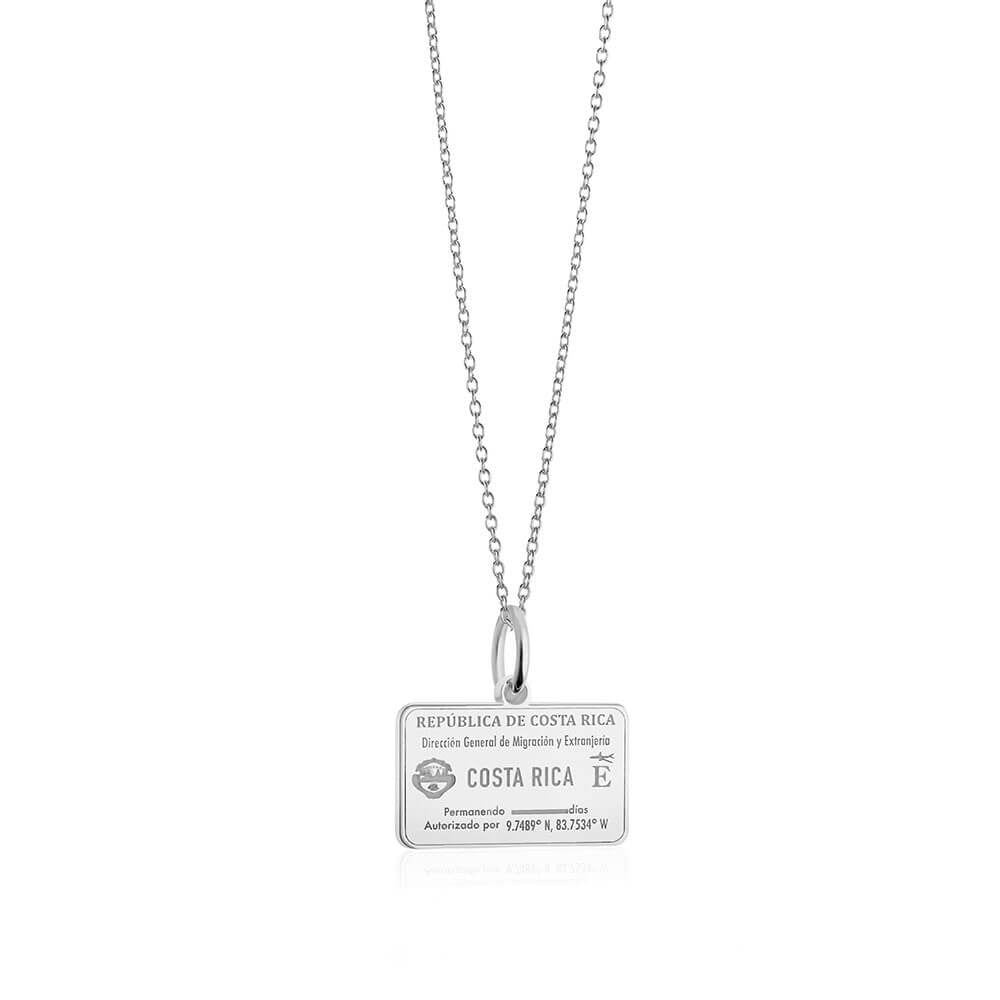 Sterling Silver Travel Charm, Costa Rica Passport Stamp (1925226463290)
