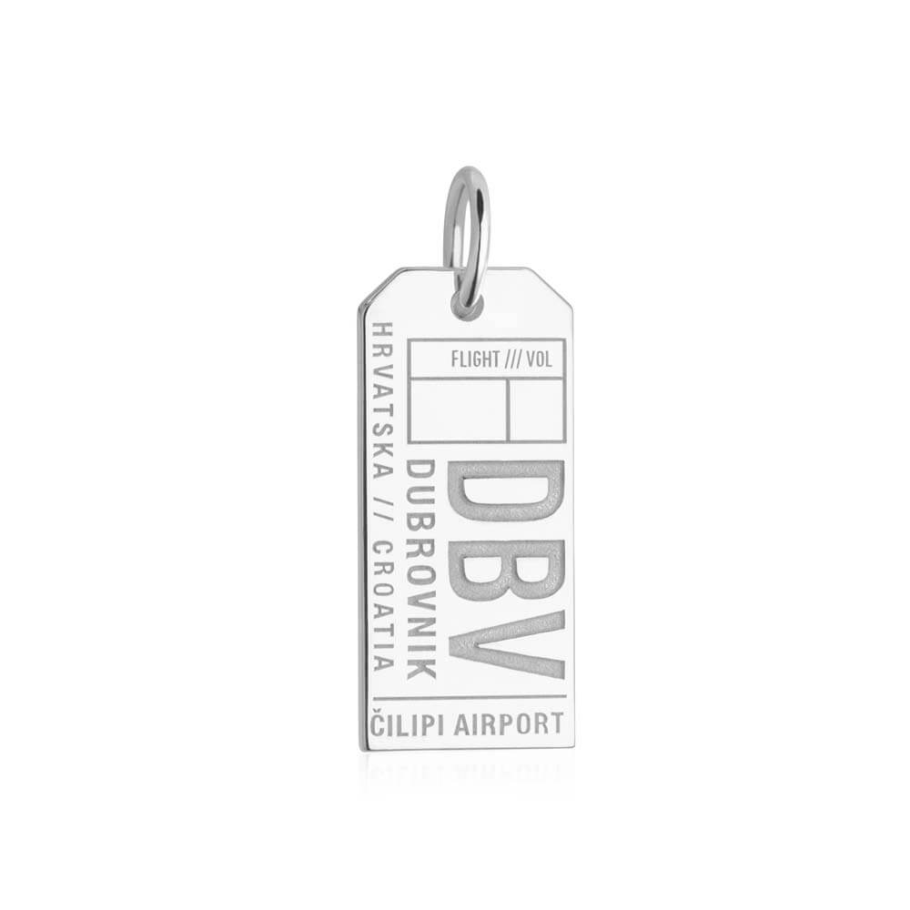 Silver Croatia Charm, DBV Dubrovnik Luggage Tag - JET SET CANDY  (1720179720250)