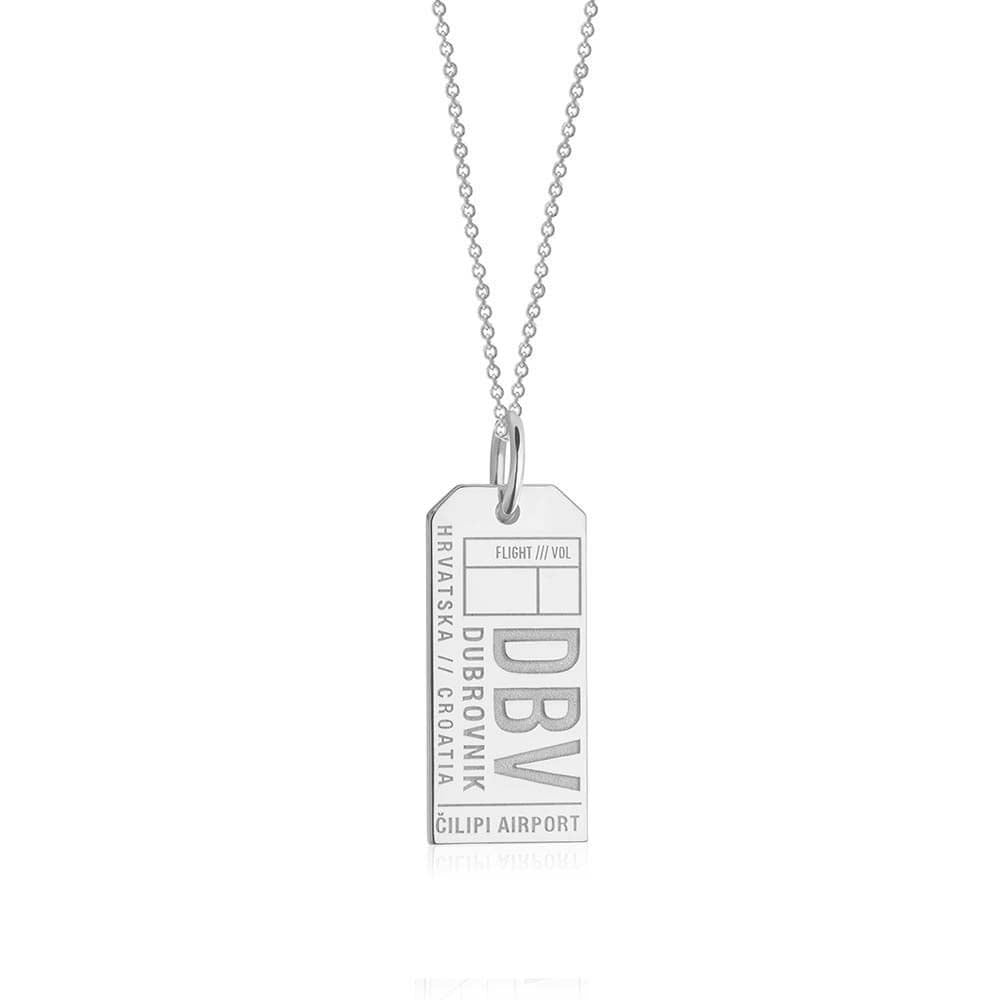 Silver Croatia Charm, DBV Dubrovnik Luggage Tag - JET SET CANDY  (1720179720250)