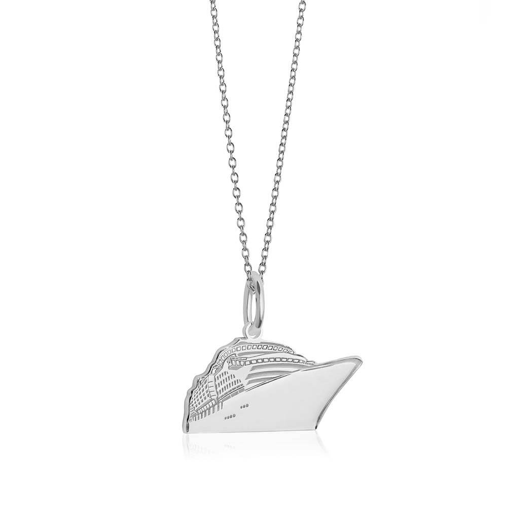 Sterling Silver Cruise Ship Charm - JET SET CANDY  (2351860744250)