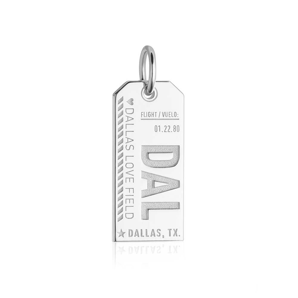 Silver Texas Charm, DAL Dallas Luggage Tag - JET SET CANDY  (1720181096506)