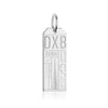 Silver Dubai Charm, DXB Luggage Tag - JET SET CANDY (7781392679160)